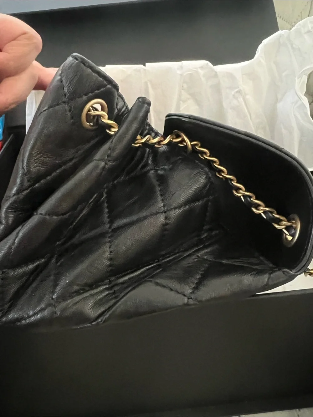 Chanel Quilted Leather Cc Accordion Flap Bag